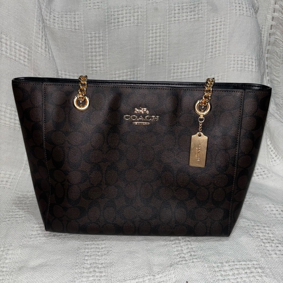 Dark brown coach bag - Picture 2 of 2